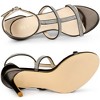 Allegra K Women's Rhinestone Ankle Strap Stiletto Heeled Sandals - 4 of 4