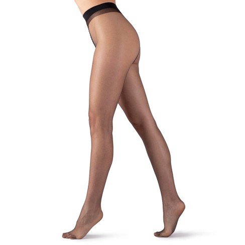 Sheer Tights with Ultra Shiny Material and Flat Seams