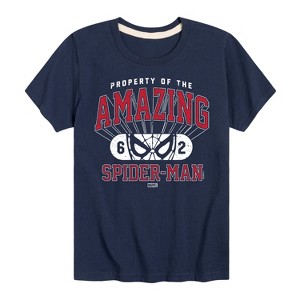 Boys' - Marvel - Property Of Spider Man Short Sleeve Graphic T-Shirt - 1 of 4
