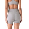 Future Planet Women's Nova Premium Performance Sport Athletic High Waisted Leggings Yoga Biker Shorts Tights Grey - 3 of 4