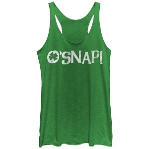 Women's Lost Gods O'Snap Four-Leaf Clover Racerback Tank Top - 1 of 3