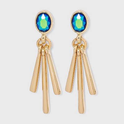 Montana Stone Drop Earrings - A New Day™ Blue