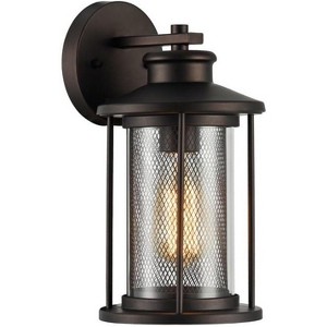 Chloe Lighting Crichton Transitional 1 Light Rubbed Bronze Outdoor Wall Sconce 11 Inch Tall - 1 of 3