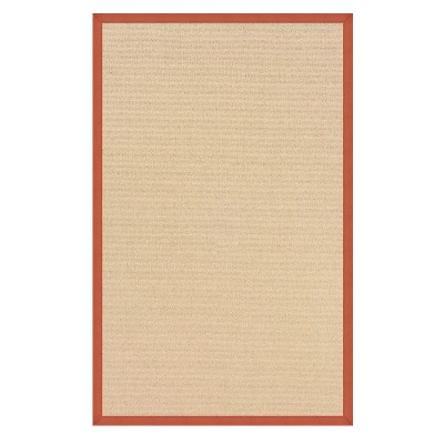 HomeStock Athena Natural & Burnt Orange 4x6, Transitional, Machine Tufted and Hand Finished