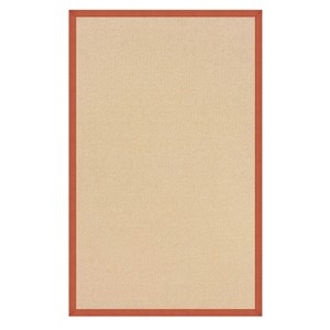 HomeStock Athena Natural & Burnt Orange 4x6, Transitional, Machine Tufted and Hand Finished - 1 of 4