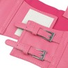 INSPIRE CHIC Women's Elastic Wide Waist Belt, Steampunk Underbust Corset Belts Faux Leather/Denim for Dress - 3 of 4