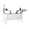 vidaXL Coffee Table High gloss white Engineered wood Medium - 4 of 4