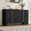COWLOWN Wood Sideboard Buffet Cabinet with Gold Handles, Adjustable Shelves Storage for Kitchen, Dining Room & Living Room - 4 of 4