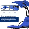 Gulches Navy Blue Patio Chaise Lounges Swing Chair - Hanging Hammock with Canopy - 4 of 4