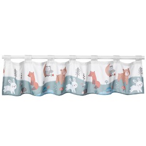 Bedtime Originals Animal Alphabet Sage Green/Cream Nursery Window Valance - 1 of 3