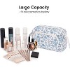 Narwey Cute Floral Makeup Bag Wide-open Make up Bag Travel - 3 of 3