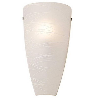 Possini Euro Design Modern Wall Light Freeform White 13.25" Art Glass Sconce Fixture for Hallway Bedroom