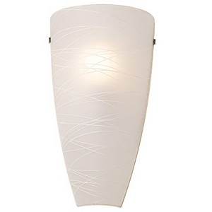 Possini Euro Design Isola Modern Wall Light Sconce White Stripes Frosted Art Glass 7 1/4" Fixture for Bedroom Bathroom Vanity Reading Living Room Home - 1 of 4