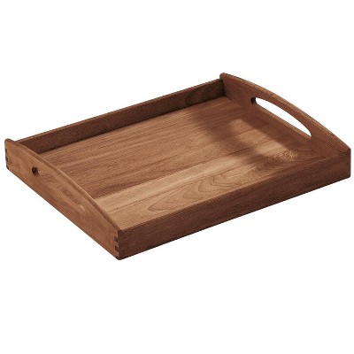 ZASSENHAUS Wood Serving Tray, Acacia, rectangular, 17" x 14" x 2.75"