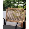 Set of 2 Wicker Patio Chairs – Outdoor Wicker Dining Chairs with Metal Frame and Stylish Square Rattan Design Black & Brown - 4 of 4