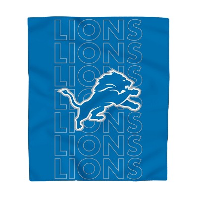 NFL Detroit Lions Echo Team Wordmark Plush Blanket