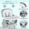 Safstar 8-in-1 Baby High Chair w/ Double-layer Cushions Multifunctional Toddler Black - 4 of 4