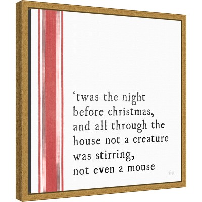 Amanti Art Simple Christmas I by Laura Marshall Canvas Wall Art Print Framed 16 x 16-in.