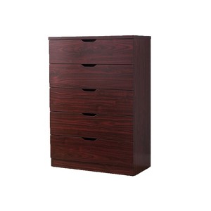 NicBex  5 Drawers Dresser for Bedroom,Modern Style Wooden Drawers with Cutout Handle,Dressers for Kids Room,Living Room,Entry and Hallway - 1 of 4
