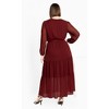 Women's Plus Size Xander Maxi Dress - cabernet | CITY CHIC - 3 of 4