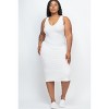 Slickblue Plus Size Sleeveless Ribbed Bodycon Midi Dress, Curve-Hugging Fit, Stretch Jersey, 8 Color Options, Size 1XL-3XL - 2 of 4