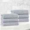 Viscose Cotton Blend Medium Weight Soft Textured Ribbed Towel Set by Blue Nile Mills - 2 of 4