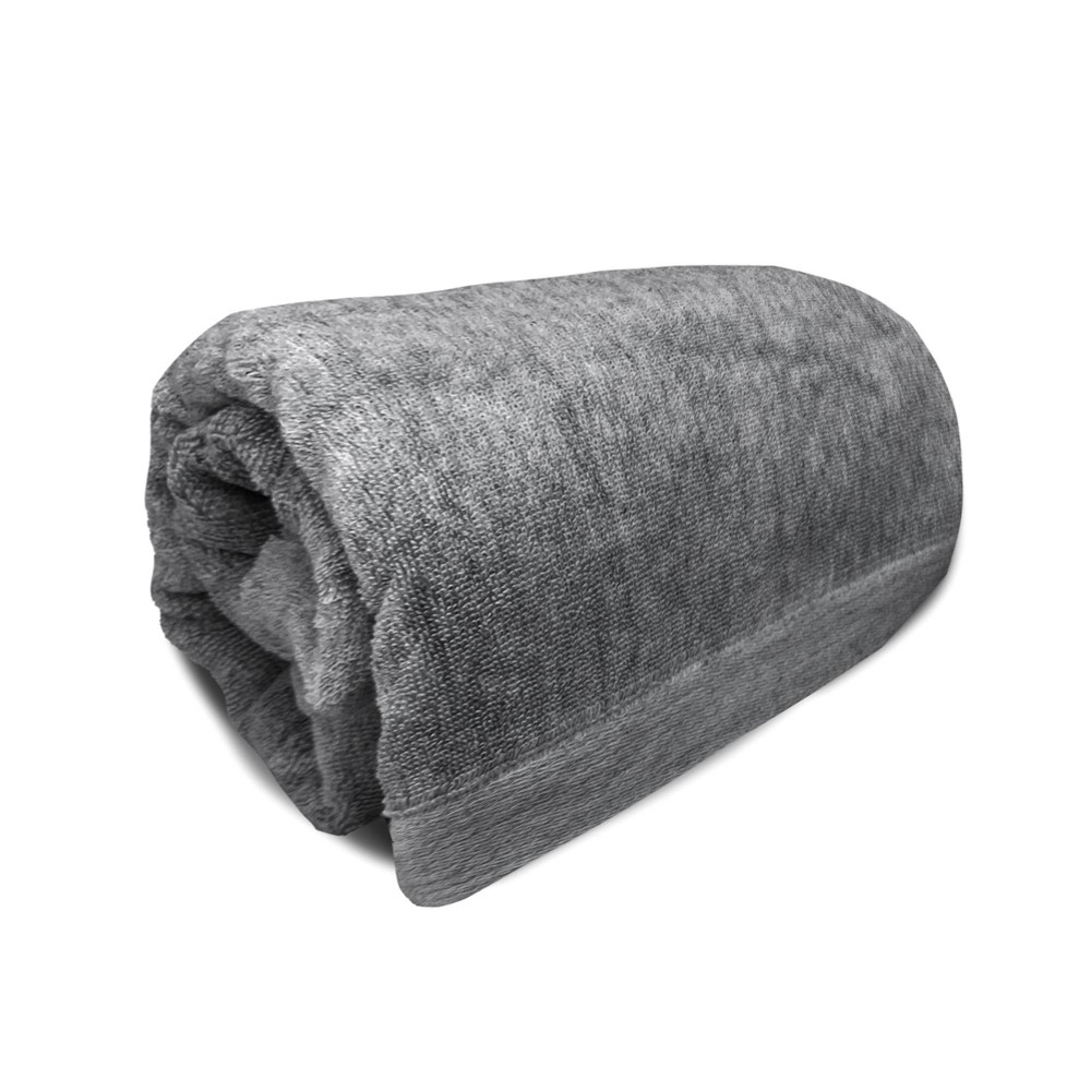 Photos - Towel Melange Viscose from Bamboo Cotton Bath Sheet Charcoal - BedVoyage