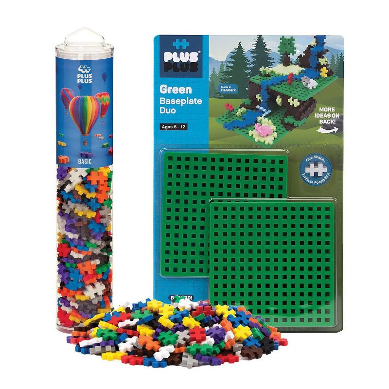 Plus-Plus 240 Piece Basic Color Tube Set & Baseplate Duo - Building STEM Toy, 2 of 5