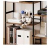 Book Shelf, Triple 5 Tier Bookcase, Industrial Wood Bookshelf With 14 Open Display Shelves, Wide Book Case With Metal Frame For Living Room Bedroom H - 4 of 4