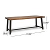 Outdoor Acacia Wood Dining Table, Rectangular Patio Table with Finish for Backyard, Garden, Deck or Porch Gatherings-The Pop Home - 4 of 4