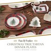Spode Christmas Tree Tartan 10.5 Inch Dinner Plate, Set of 4, Dishwasher and Microwave Safe - 2 of 4