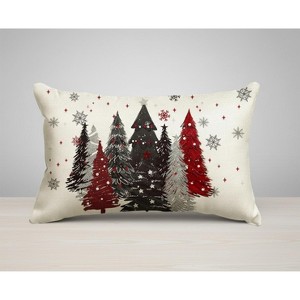 LISM 12 x 20 Inch Christmas Trees Pillowcases,Throw Pillow Cover Holiday Decoration 1 Pack - 1 of 4
