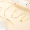 Turandoss Layered Necklaces for Women - 14K Gold Plated Bar Pearls Coin Disc, Adjustable Dainty Choker - 4 of 4
