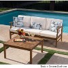 Dexmalle Patio Acacia Wood Sofa and Table Set,Cream White - 4 of 4