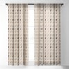 Iveta Abolina Peace Hands Tan 120" x 50" Single Panel Sheer Window Curtain - Deny Designs - image 2 of 4