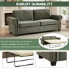 83.8'' Polyester Convertible Pullout Sofa Bed with Folding Mattress, 2-in-1 Function and High-Density Foam - 3 of 4