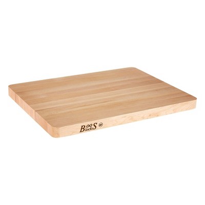 John Boos Maple Wood Edge Grain Reversible Kitchen Butcher Block Cutting Board, 18 x 12 x 1.25 Inches