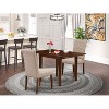 HomeStock 3-Piece Mahogany Finish Solid Wood Top Dining Table Set - 2 of 4