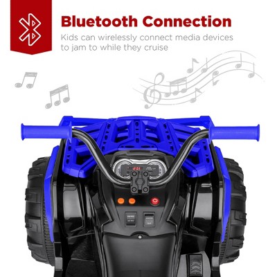 12V Blue Kids Ride-On Electric ATV Quad with LED Lights
