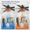 Airsurfer 52" Ceiling Fan with Integrated LED Light and Remote, Matte Black Finish, 5-Blade Modern Design, Quiet DC Motor - 4 of 4