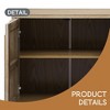 59.8" 4-Door Sideboard,Hidden Handle,Distinctive Solid Ash Veneer Buffet with Storage - Leovsnove - 4 of 4
