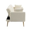 Modern Velvet Loveseat Sofa, 2 Seater Button Tufted Couch With Metal Feet For Living Room Bedroom Apartment - 4 of 4
