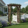 Gulches Warm Brown Wooden Arbor - Wedding Arch for Ceremonies, Plant Climbing Trellis & Christmas Decor Pergola for Garden Backyard - 3 of 4