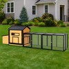 ORRD 118" Large Wooden Chicken Coop with Nesting Box, Leak-Proof Tray & Asphalt Roof – Secure Outdoor Hen House for Backyard - 4 of 4