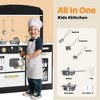 Kinder King Wooden Kids Play Kitchen, Toy Kitchen Playset for Toddler, Pretend Oven, Microwave,  Realistic Kitchen Sets for Boys Girls Age 3+ - 4 of 4