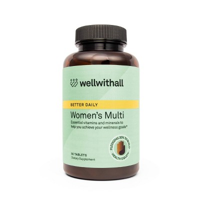 WellWithAll Women's Multivitamin Tablets - 60ct