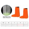 Unique Bargains Waterproof Outdoor Protective Zipper Rain Snow Boot Shoe Gaiters 1 Pair Orange - 2 of 4