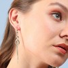 SOHI Women's Silver Sleek Drop Earrings - 3 of 3
