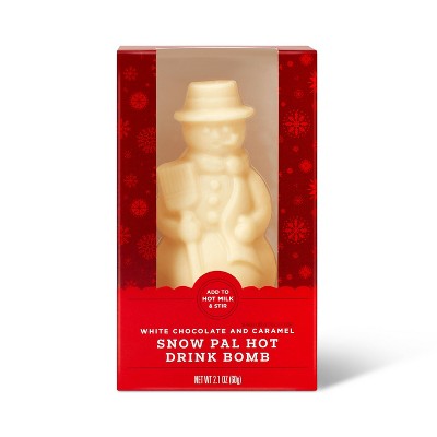 Holiday White Chocolate and Caramel Snow Pal Hot Drink Bomb - 2.1oz - Wondershop™
