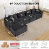 Modular Cloud Sectional Sofa w/Ottoman, No Assembly Corduroy Couch, Deep Seat u/l-Shape Sofa for Small Spaces, 4 Colors & Configurations - 4 of 4